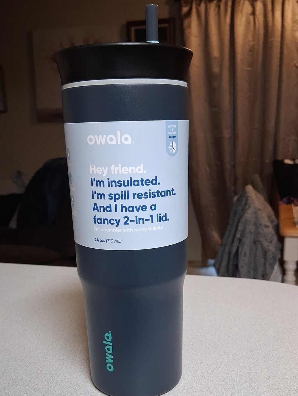 BNWT Owala 24OZ STAINLESS STEEL TUMBLER COLOR FOGGY TIDE